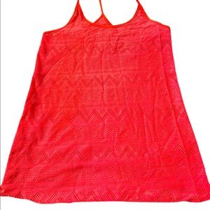 Bright orange bikini overshirt